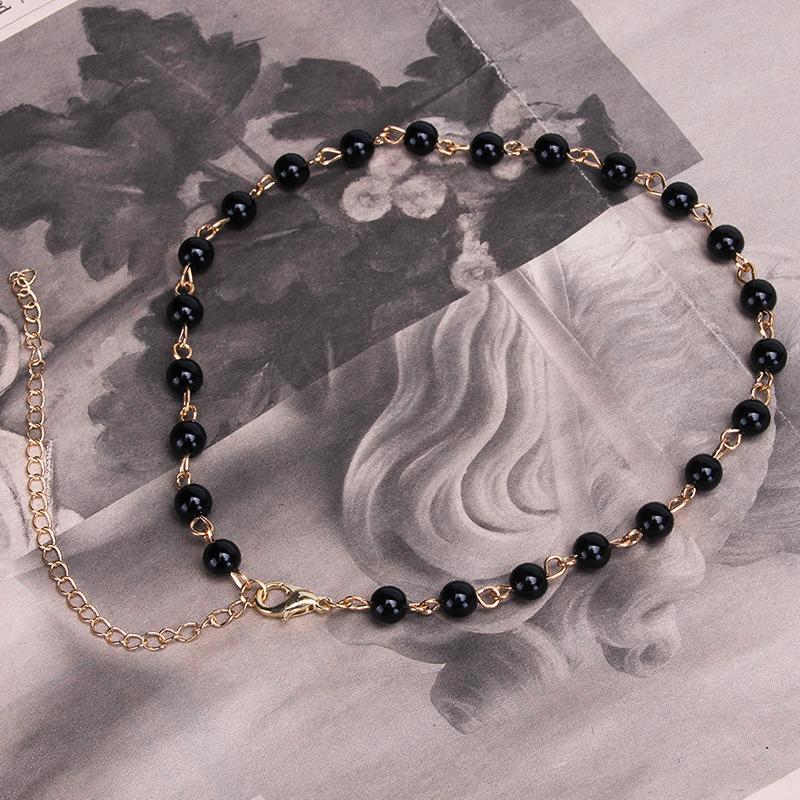 Fashion Jewelry Woman Simple Black White Bead Necklace Handmade Chocker Necklace Women Collares
Fashion Jewelry Woman Simple Black White Bead Necklace Handmade Chocker Necklace Women Collares