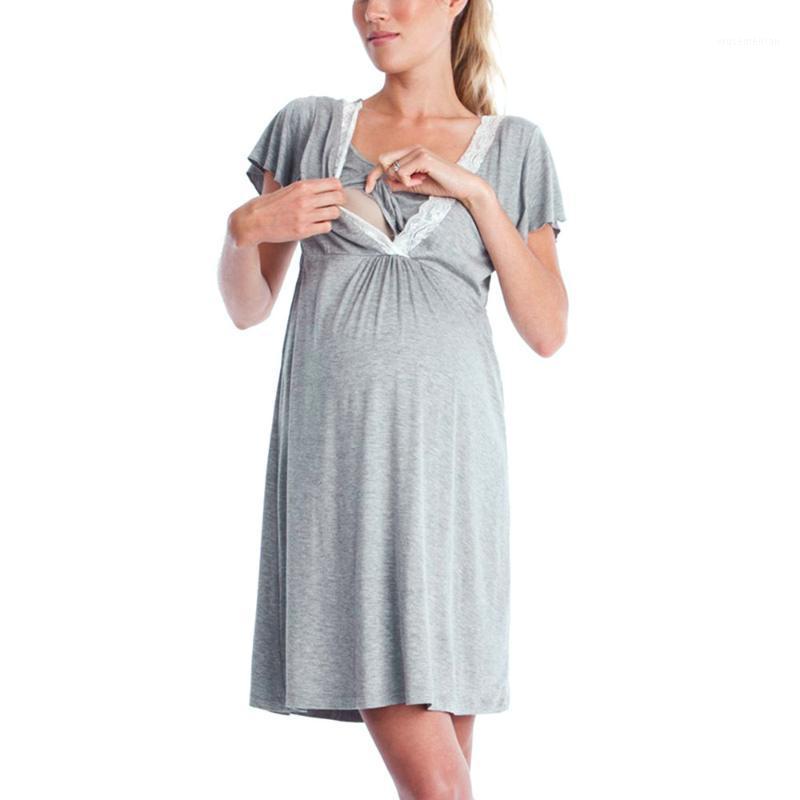 Womens Mother Cotton Blend Lace Dresses Pregnants Casual Summer Solid Color Nursingbaby For Maternity Pajamas Dress1, Gray
Womens Mother Cotton Blend Lace Dresses Pregnants Casual Summer Solid Color Nursingbaby For Maternity Pajamas Dress1, Gray