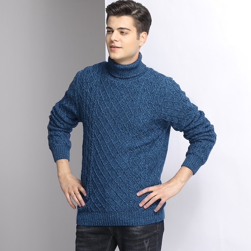 Knitwear Warm Winter Men Turtleneck Pullover Wool Liner Thick Snow High Neck Mens Sweater Pullovers Plus Size 5XL 6XL 7XL 201119
