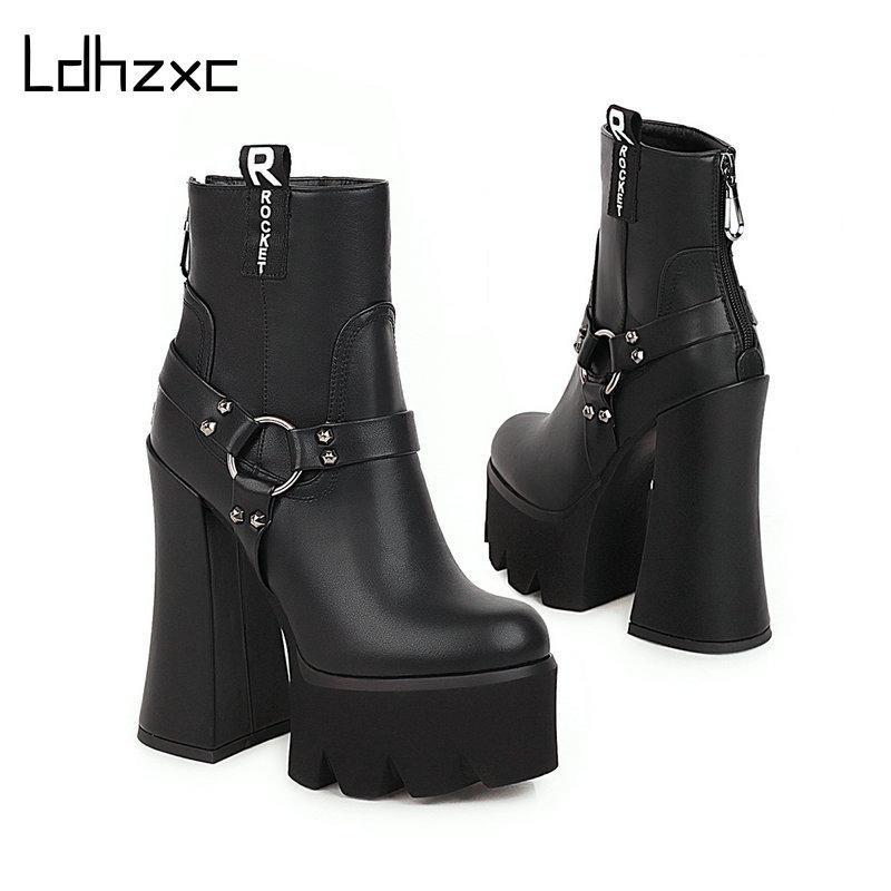 LDHZXC Newest Winter Boots Women High Heels Platform Shoes Lace-up Black Fashion Dress Party Shoes Woman Ankle Boots
LDHZXC Newest Winter Boots Women High Heels Platform Shoes Lace-up Black Fashion Dress Party Shoes Woman Ankle Boots