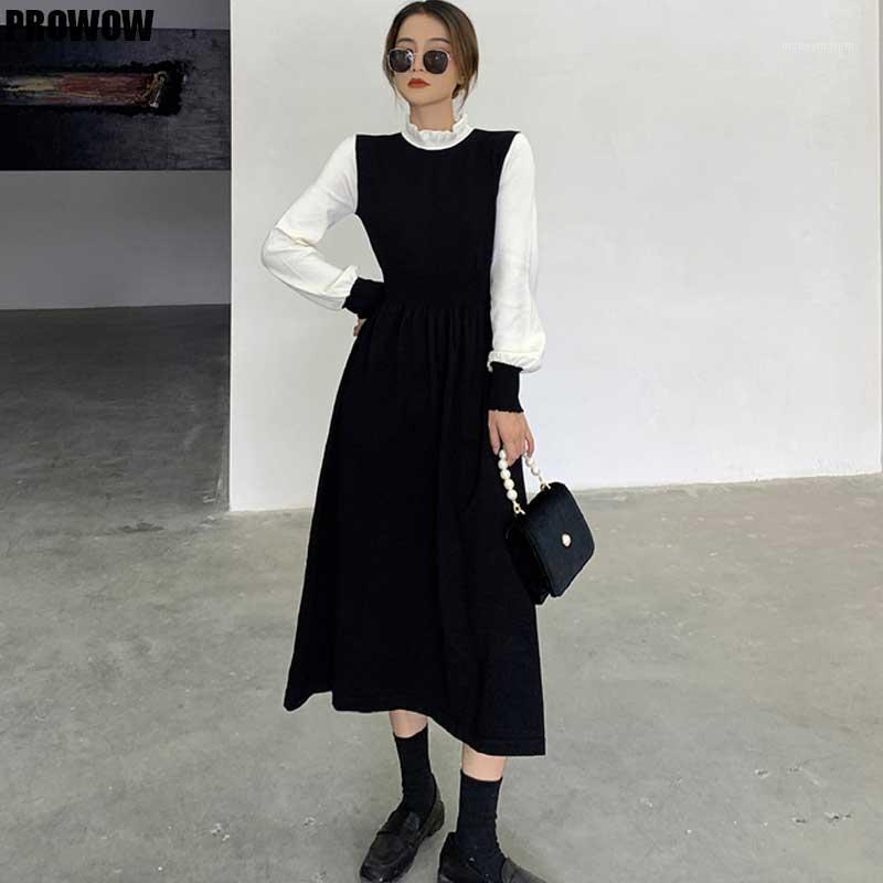 One-Piece Ladies Dress Korean Long Sleeve Knitted Sweater Dresses 2020 Spring Autumn Women' Slim Sweater Knit Dress Midi1, Black
One-Piece Ladies Dress Korean Long Sleeve Knitted Sweater Dresses 2020 Spring Autumn Women' Slim Sweater Knit Dress Midi1, Black