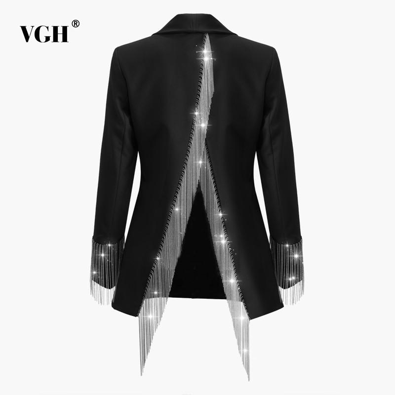 VGH Patchwork Tassel Casual Blazer For Women Notched Long Sleeve Back Split Streetwear Coats Female 2021 Autumn Fashion New Tide, Black
VGH Patchwork Tassel Casual Blazer For Women Notched Long Sleeve Back Split Streetwear Coats Female 2021 Autumn Fashion New Tide, Black