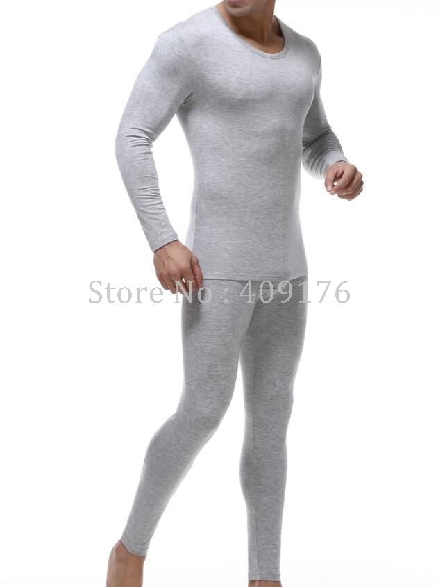 Modal Long Johns Men Thermal Underwear Set PRAYGER Plus Size 7XL Warm Body Thin Underwear Suit 201125