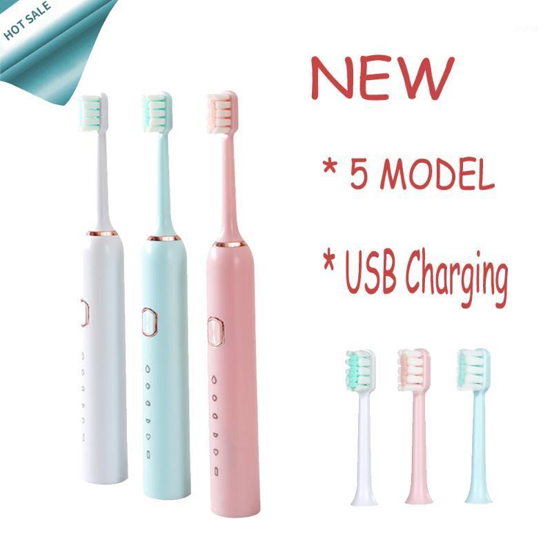 Intelligent Automatic Electric Toothbrush Adult 5 Modes Tooth Brush USB Charging Waterproof tooth Heads Set1
Intelligent Automatic Electric Toothbrush Adult 5 Modes Tooth Brush USB Charging Waterproof tooth Heads Set1