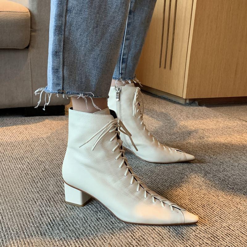 ALLBITEFO genuine leather+knitting thick heels ankle boots for women brand high heels office ladies shoes autumn women boots, As picture
ALLBITEFO genuine leather+knitting thick heels ankle boots for women brand high heels office ladies shoes autumn women boots, As picture