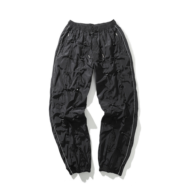 IEFB /men's and women's wear High-quality functional drawstring Sweatpants autumn streetwear new casual loose pants 9Y1317 201027