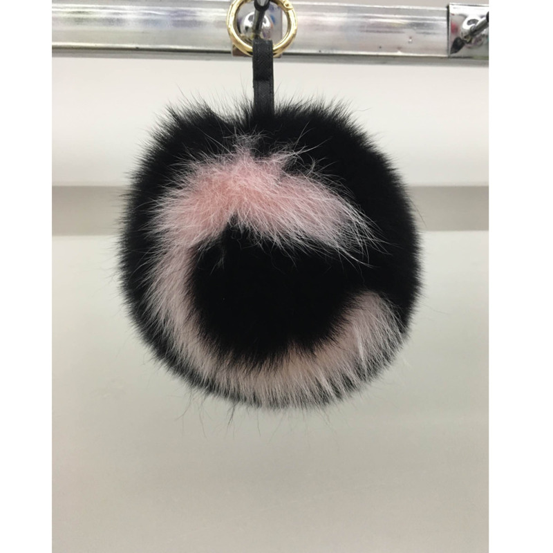 Custom 15cm Big Fluffy Bag Bugs Pompon Keychain Alphabet Fox Fur Ball Pom pom Key Chain Backpack Bag Purse Charms Gift T200804