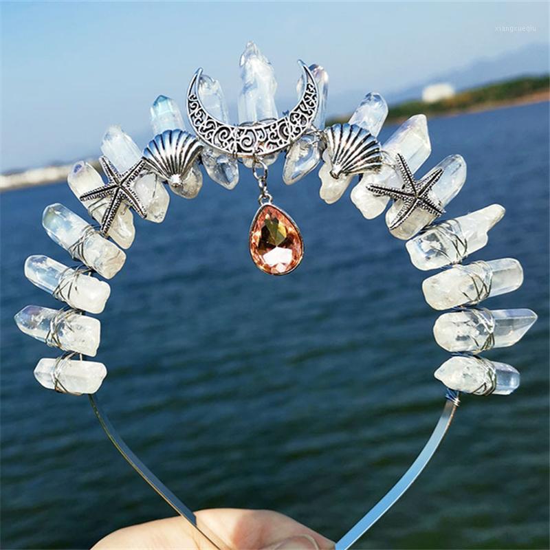Hair Clips & Barrettes Natural White Crystal Headband Moon Starfish Cubic Zirconia Pendant Crown Jewelry Gift Witchcraft Queen Cosplay Acces, Golden;silver
Hair Clips & Barrettes Natural White Crystal Headband Moon Starfish Cubic Zirconia Pendant Crown Jewelry Gift Witchcraft Queen Cosplay Acces, Golden;silver