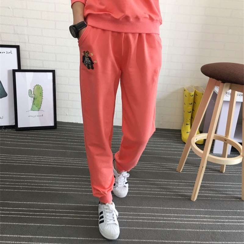 New Spring 2008 Sportswear Women's Loose Hallen Lady Leisure Knitted All-cotton Guard Pants 201109