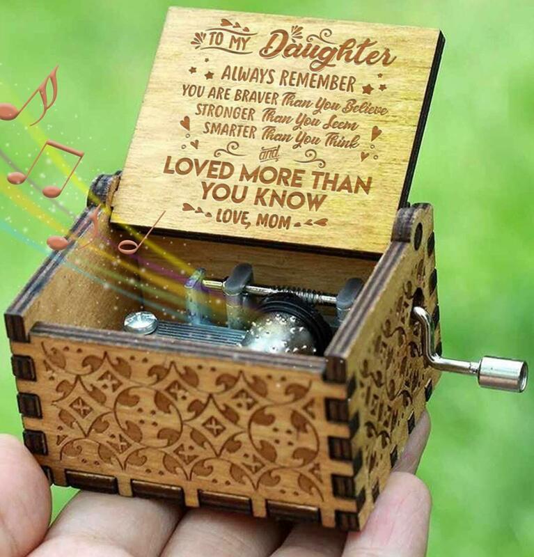 Wooden Music Box Mom To Daughter You Are My Sunshine Engraved Toy Kid Gift Party Favors
Wooden Music Box Mom To Daughter You Are My Sunshine Engraved Toy Kid Gift Party Favors