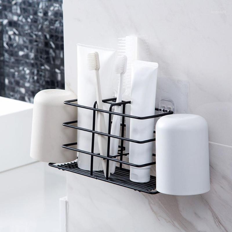 Toothbrush Holder Storage Rack Durable Firm Adhesive Toiletry Shelf Wall Mounted Wrought Iron Container Bathroom Accessories1
Toothbrush Holder Storage Rack Durable Firm Adhesive Toiletry Shelf Wall Mounted Wrought Iron Container Bathroom Accessories1
