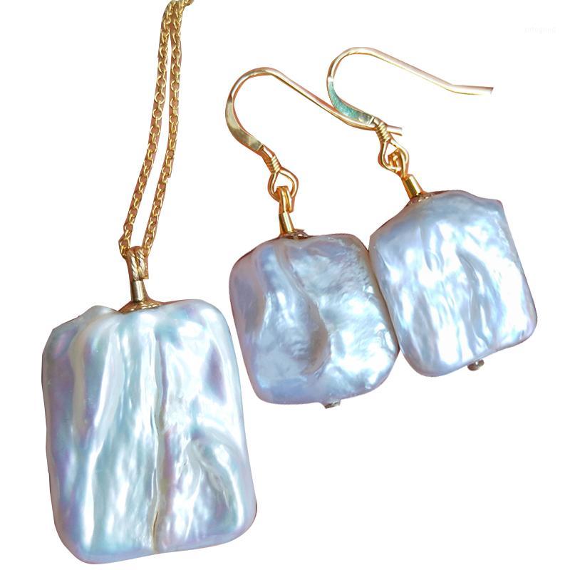 Earrings & Necklace Natural White Irregular Baroque Pearl 15X16MM Earring 16X20MM Pendant 40cm Set1, As pic
Earrings & Necklace Natural White Irregular Baroque Pearl 15X16MM Earring 16X20MM Pendant 40cm Set1, As pic