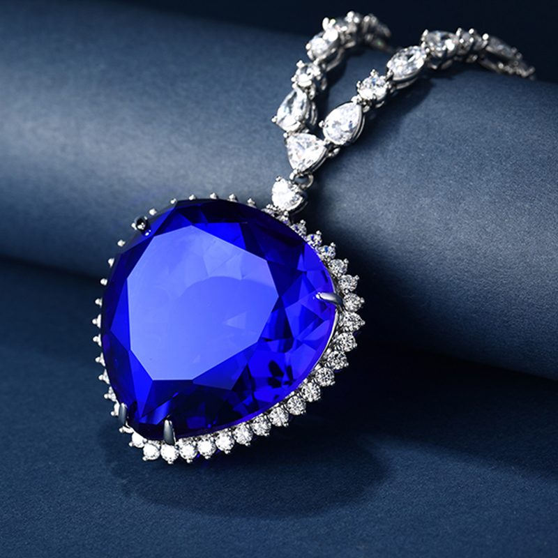 Titanic Heart Of The Ocean Rose Heart Shape Blue Necklace Pendant Women Sweater Necklace Metal Jewelry Lovers Couple Gifts 201104, Silver
Titanic Heart Of The Ocean Rose Heart Shape Blue Necklace Pendant Women Sweater Necklace Metal Jewelry Lovers Couple Gifts 201104, Silver