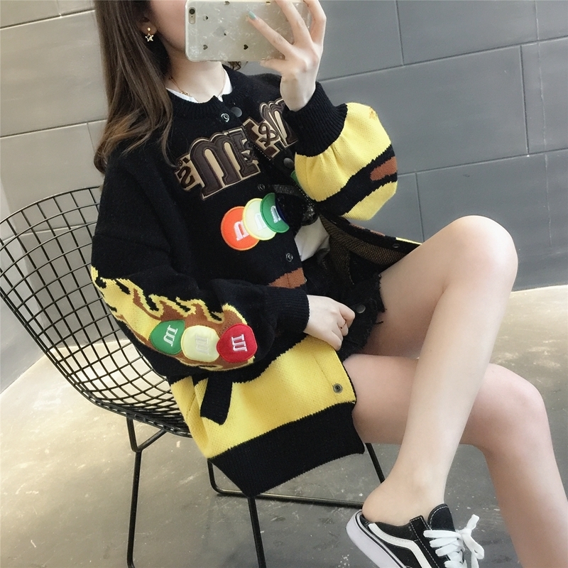 New Style Popular Early Spring Clothing WOMEN'S Sweater Knitted Cardigan Loose Outer Wear Coat Spring Spring And Autumn 201031