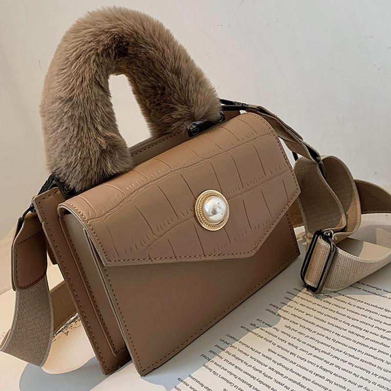 Stone Pattern Plush Tote Bag 2021 Winter High-quality PU Leather Women's Designer Handbag Vintage female Shoulder Crossbody Bags, Black
Stone Pattern Plush Tote Bag 2021 Winter High-quality PU Leather Women's Designer Handbag Vintage female Shoulder Crossbody Bags, Black