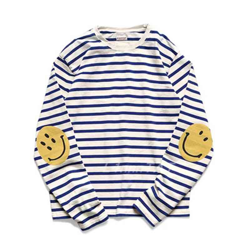Kapital 20aw Hirata double arms smiling face blue and white striped long sleeve base coat for couples, Black and white stripes
Kapital 20aw Hirata double arms smiling face blue and white striped long sleeve base coat for couples, Black and white stripes
