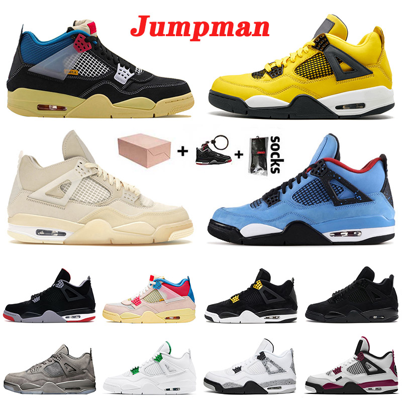WITH BOX Basketball Shoes 4s Union noir Traivs Jumpman Sail 4 Travis Tour Yellow White Cement Cool Grey Men Women Off Trainers Sneakers, D27 singles day 40-47
WITH BOX Basketball Shoes 4s Union noir Traivs Jumpman Sail 4 Travis Tour Yellow White Cement Cool Grey Men Women Off Trainers Sneakers, D27 singles day 40-47