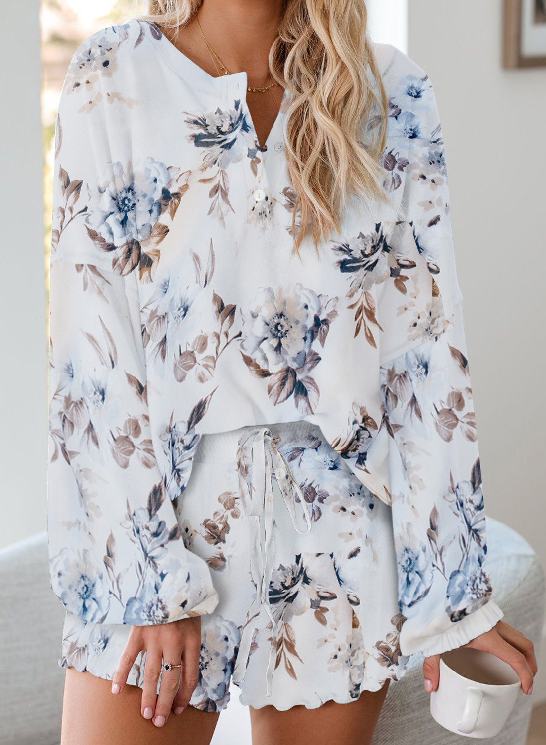 2021 New Tie-dye Women' Pajamas Will See ' Newest Comfortable Breathable Long Wooden Sleeve Ear Side Suit Two Ladies'garments JS5L, B1-blue.
2021 New Tie-dye Women' Pajamas Will See ' Newest Comfortable Breathable Long Wooden Sleeve Ear Side Suit Two Ladies'garments JS5L, B1-blue.