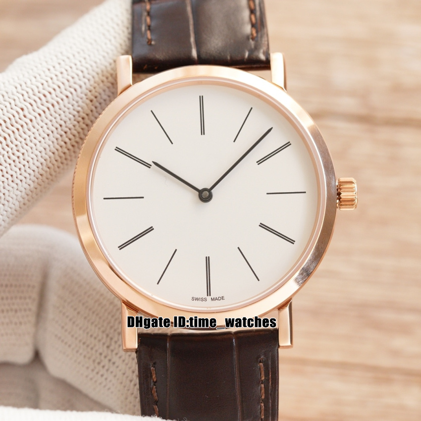 Top Version Ultra Thin Watch Altiplano G0A31114 Miyota 9019 Automatic Mens Watch White Dial Brown Leather Strap Rose Gold Case New Gents Watches
Top Version Ultra Thin Watch Altiplano G0A31114 Miyota 9019 Automatic Mens Watch White Dial Brown Leather Strap Rose Gold Case New Gents Watches