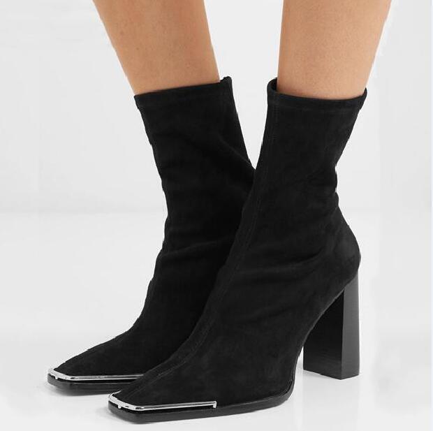 2021 Skin Sexy Style Ankle for Women Decorating Metal Sock Stiletto Leaping Fine Shoes Women's Boots C4wy, The picture
2021 Skin Sexy Style Ankle for Women Decorating Metal Sock Stiletto Leaping Fine Shoes Women's Boots C4wy, The picture