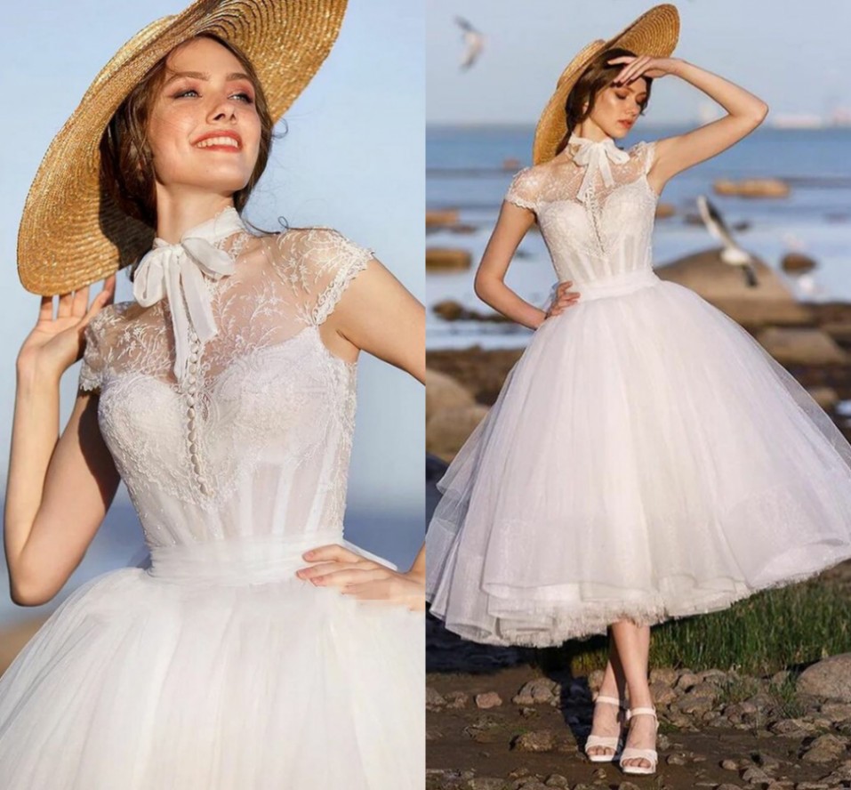 Vintage Ball Gown Prom Dresses White Tulle Lace Appliques Evening Gowns Saudi Arabic Formal Party Dress Arabic Dubai Vestidos De Fiesta robe soiree 20