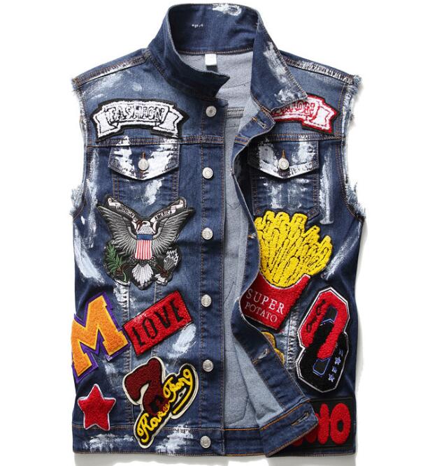 High Quality New Designer Mens Denim Jacket embroidery Sleeveless Vestes Fashion Casual Coats Down Men's Tactical Vest Thickening Waistcoat, Black;white
High Quality New Designer Mens Denim Jacket embroidery Sleeveless Vestes Fashion Casual Coats Down Men's Tactical Vest Thickening Waistcoat, Black;white