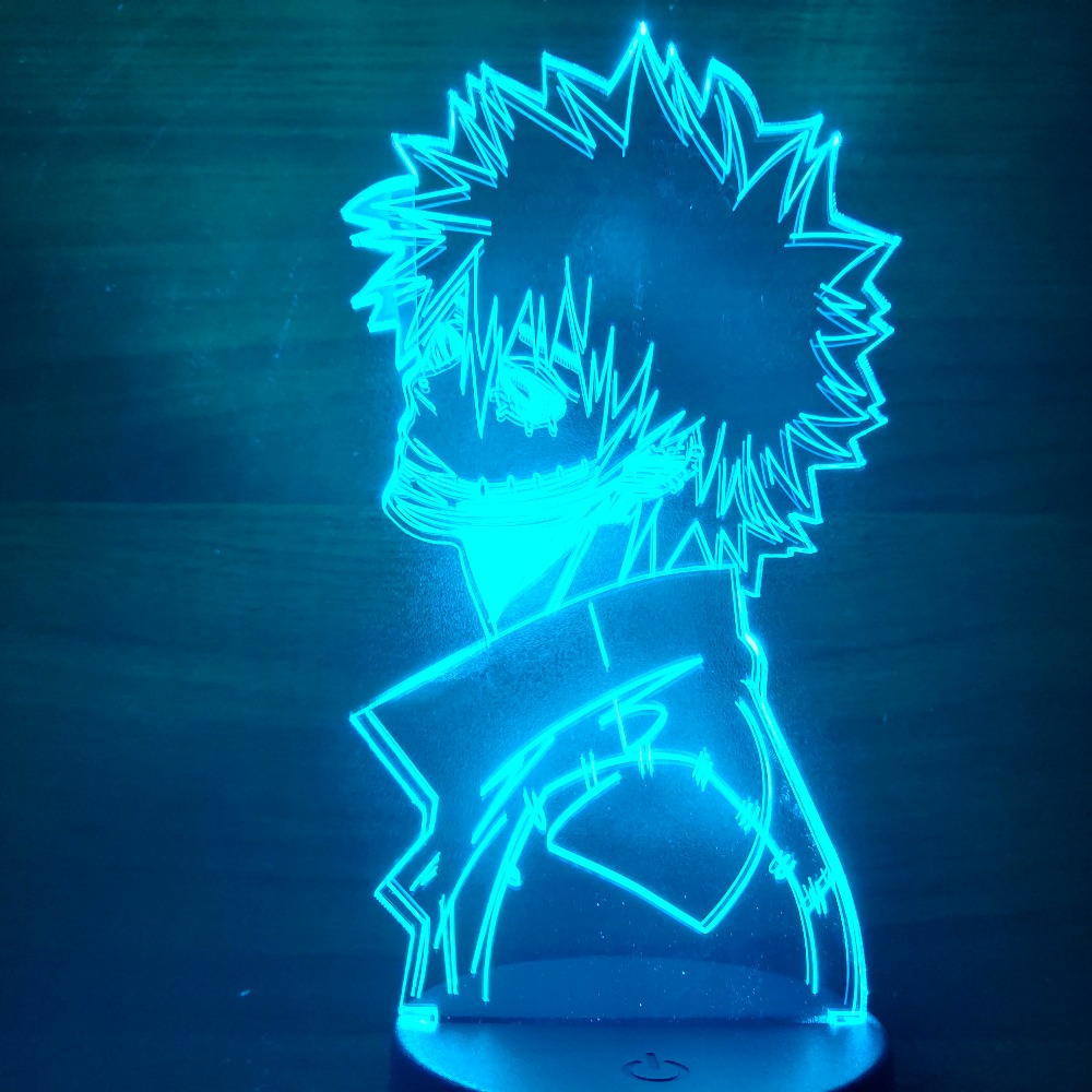 MY HERO ACADEMIA DABI Figures 3d Anime Lamp Nightlight Model Toys Boku no Hero Academia Dabi Figurine Collection Led Toy
