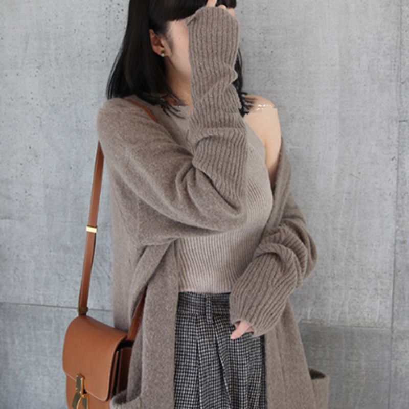 Autumn Winter Cashmere sweater Coat European style cardigan women fashion sweater women long cardigan knitted sweater 201222