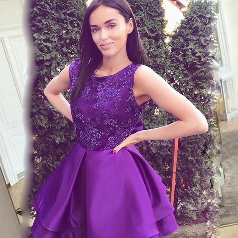 New Arrivals Appliques Lace Homecoming Dresses A-line Ruffles Cocktail Dress Prom Party Gowns Plus Size vestidos de Sweet 16 graduación