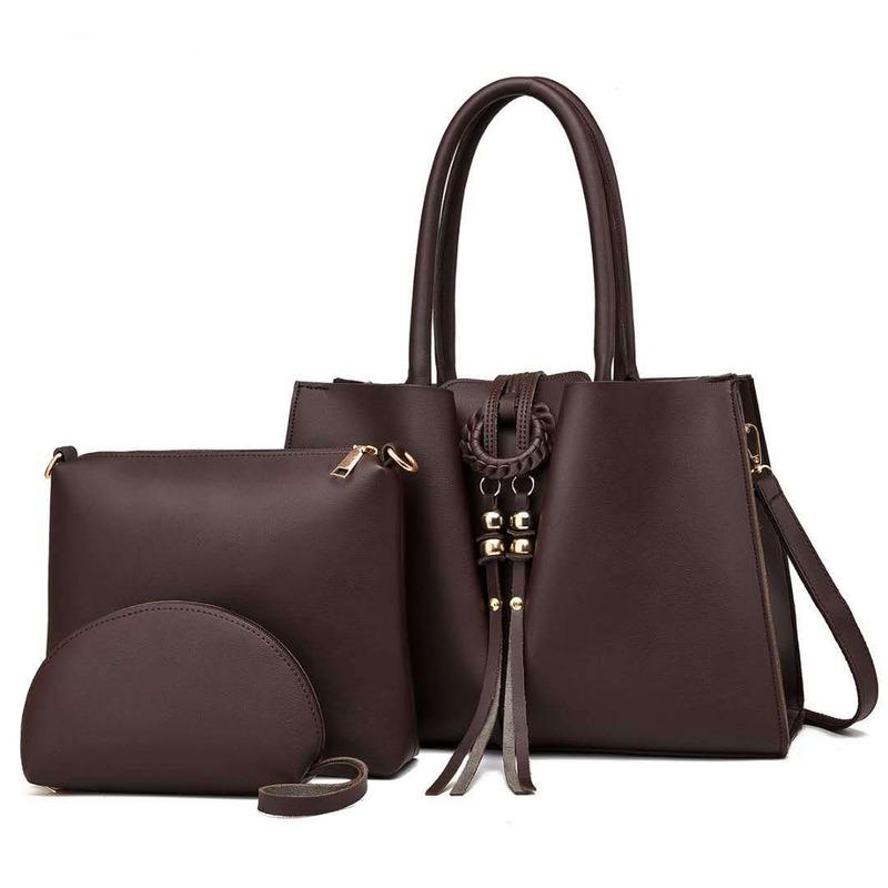 Fashion casual ladies bag three-piece set 2021 new simple retro handbag shoulder messenger bag lady bags for women, Black
Fashion casual ladies bag three-piece set 2021 new simple retro handbag shoulder messenger bag lady bags for women, Black