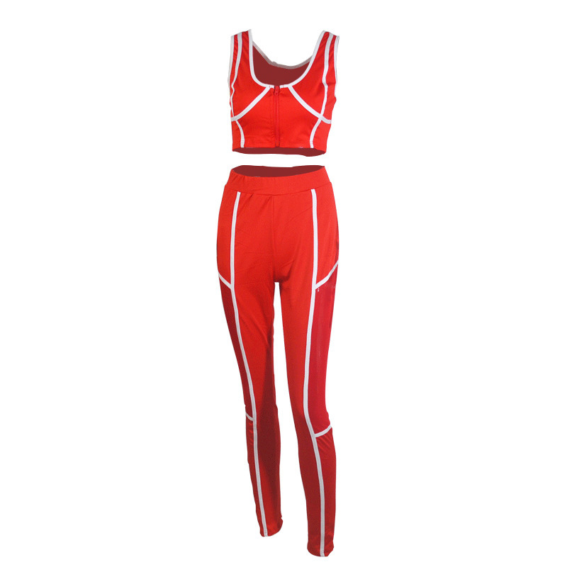 Summer Two Piece Set Crop Top and Pants 2 Piece Set Women Club Outfits Matching Sets Tracksuit Women Set Clothes PT0020 T200706