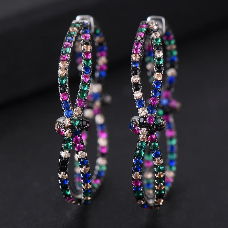 GODKI 38MM Luxury Bowknot Multicolor Cubic Zircon Hoop Earrings for women Wedding Dubai Trendy Earrings boucle d'oreille femme
GODKI 38MM Luxury Bowknot Multicolor Cubic Zircon Hoop Earrings for women Wedding Dubai Trendy Earrings boucle d'oreille femme