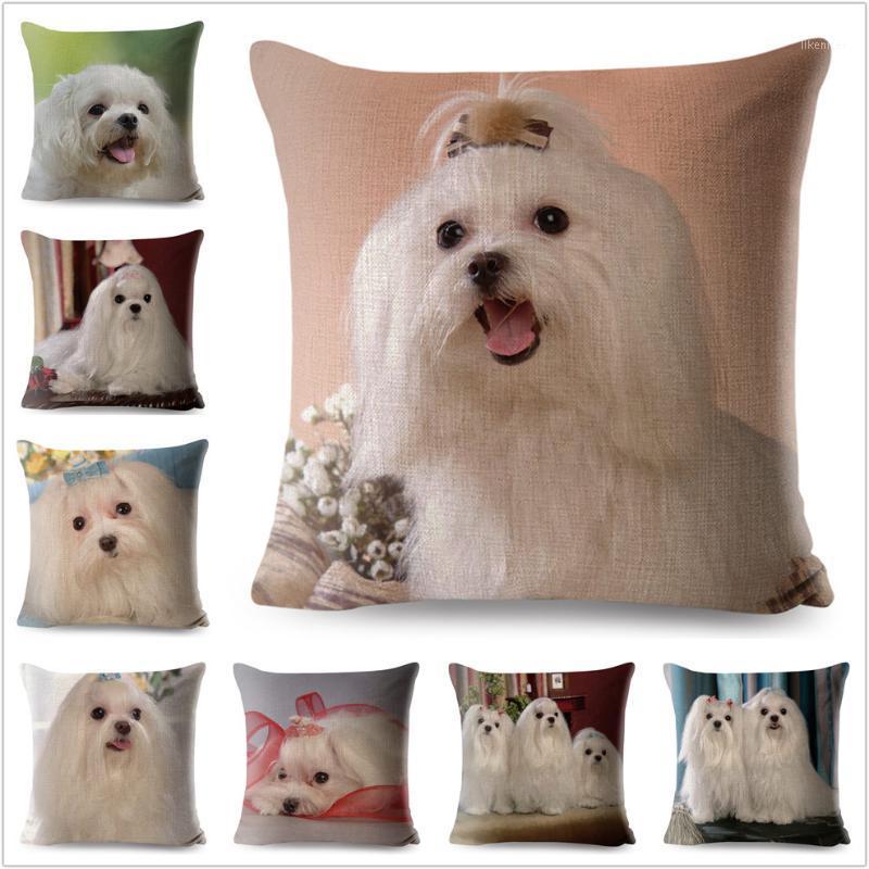 Cute Animal Pet Maltese Dog Pillow Cover Linen Cushion Covers 45*45cm Square Pillow Case Sofa Car Home Decoration Pillowcase1
Cute Animal Pet Maltese Dog Pillow Cover Linen Cushion Covers 45*45cm Square Pillow Case Sofa Car Home Decoration Pillowcase1