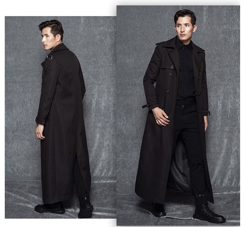 6XL 7XL 8XL 9XL Genuine Highslit Trench Coat Windbreaker Long Fatal Classic Windbreaker Wu Jing Won the Handsome XLong Coat 201120