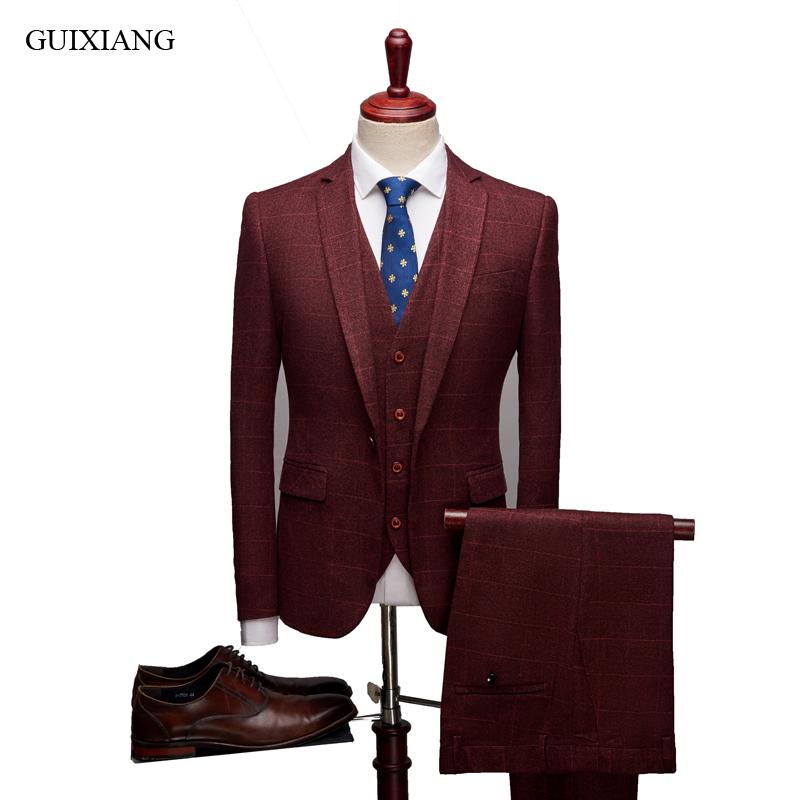 2020 Men Boutique Leisure Suit Dress Business Casual One Button Men' Grid Slim Formal Three-piece Suits Blazer Plus Size -4XL, Gray
2020 Men Boutique Leisure Suit Dress Business Casual One Button Men' Grid Slim Formal Three-piece Suits Blazer Plus Size -4XL, Gray