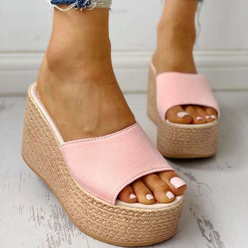Women Platform Sandals Wedge Shoes For Ladies High Heels Peep Toe Beach Shoes Casual Comfortable Slip On Slippers Chaussures New, Pink
Women Platform Sandals Wedge Shoes For Ladies High Heels Peep Toe Beach Shoes Casual Comfortable Slip On Slippers Chaussures New, Pink