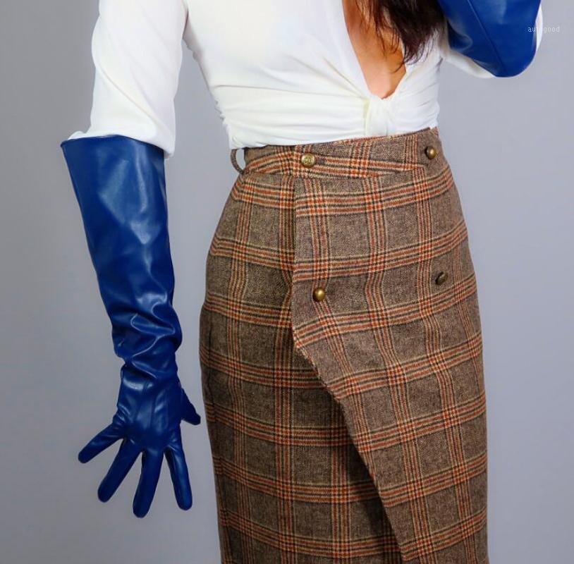 Five Fingers Gloves Women's Fashion Navy Blue Wide Sleeve Faux Pu Leather Glove Lady's Club Performance Formal Party Long 50cm R25
Five Fingers Gloves Women's Fashion Navy Blue Wide Sleeve Faux Pu Leather Glove Lady's Club Performance Formal Party Long 50cm R25
