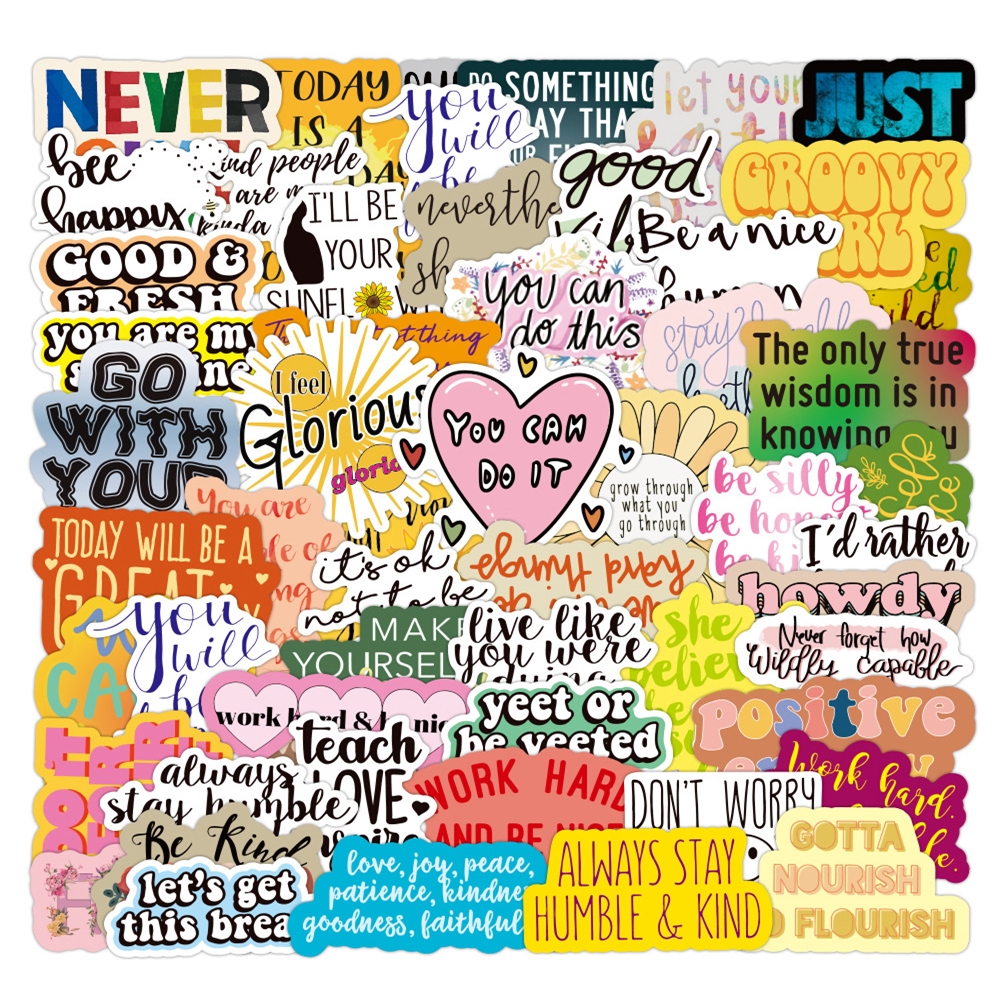 100Pcs Inspirational Slogan Quote Sayings Stickers Pack Car Bike Luggage Sticker Laptop Skateboard Motor Water Bumper Bottle Decal, Multi-color
100Pcs Inspirational Slogan Quote Sayings Stickers Pack Car Bike Luggage Sticker Laptop Skateboard Motor Water Bumper Bottle Decal, Multi-color