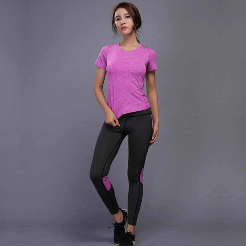 New Women Yoga Set Running Fitness Shirt+Pants Compressed Yoga Leggings Quick Dry Gym Clothes Tennis Sport Suit, Pink t-shirt
New Women Yoga Set Running Fitness Shirt+Pants Compressed Yoga Leggings Quick Dry Gym Clothes Tennis Sport Suit, Pink t-shirt
