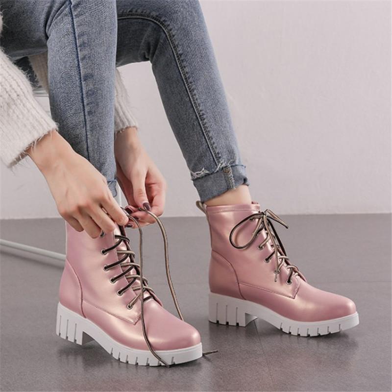 PXELENA NEW 5 Candy Color Women Boots Chunky Med Heels Combat Biker Motorcycle Shoes Green Pink Yellow Plus Size, Beige
PXELENA NEW 5 Candy Color Women Boots Chunky Med Heels Combat Biker Motorcycle Shoes Green Pink Yellow Plus Size, Beige
