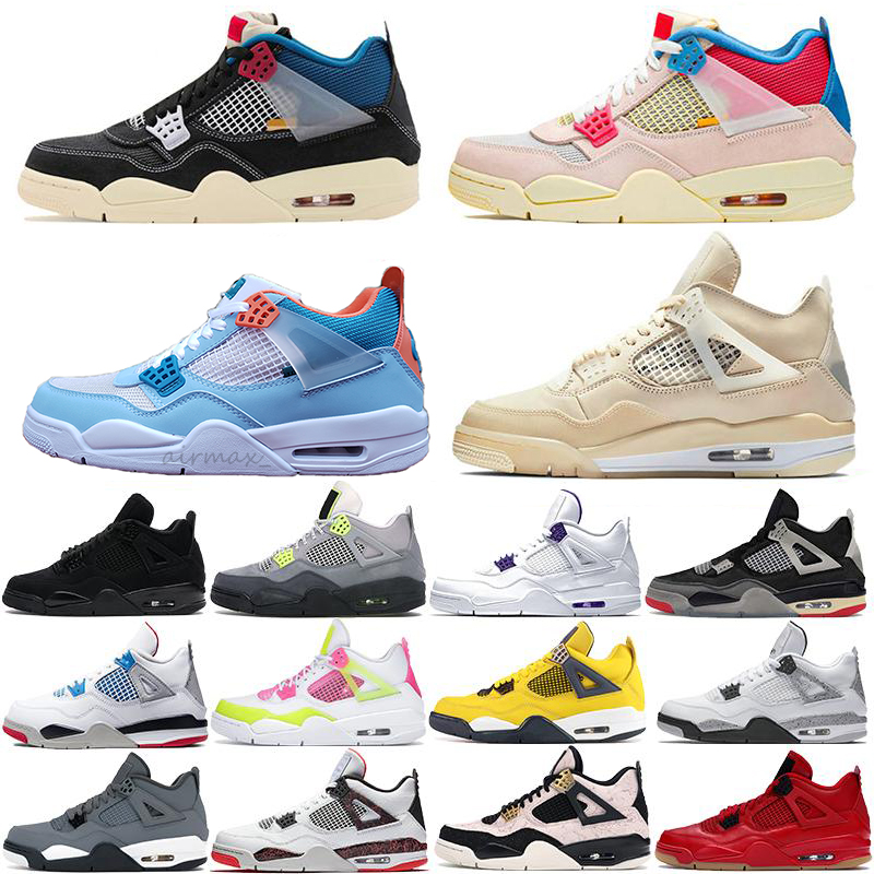 4 4s Union noir guava ice Jumpman Men Basketball Shoes sail Neon metallic purple basketball Sneakers Black cat bred Fire Red Trainers, Union x noir 36-47
4 4s Union noir guava ice Jumpman Men Basketball Shoes sail Neon metallic purple basketball Sneakers Black cat bred Fire Red Trainers, Union x noir 36-47
