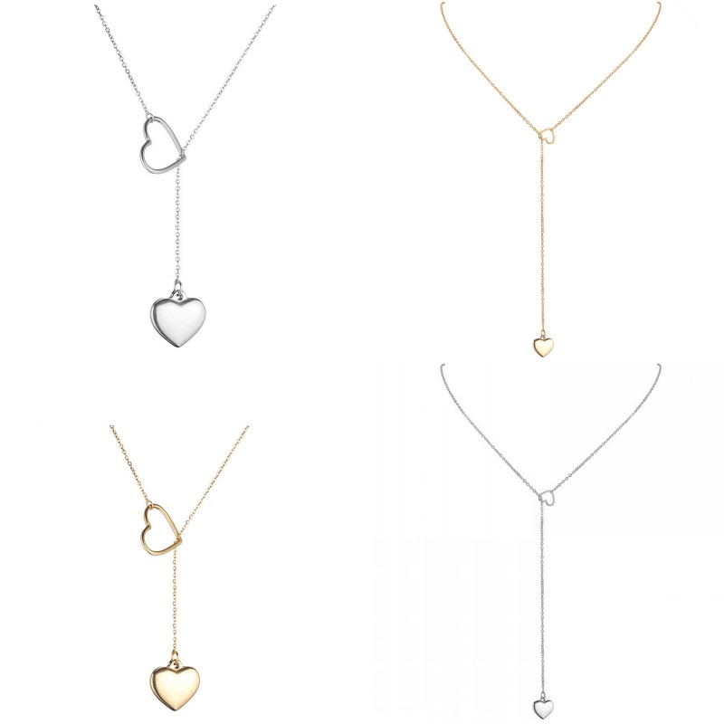 Love Heart Womens Necklace Jewelry Plated Gold Women Fashion Chain Metal Collarbone Necklaces Valentine Day 1 7by J2B, Silver
Love Heart Womens Necklace Jewelry Plated Gold Women Fashion Chain Metal Collarbone Necklaces Valentine Day 1 7by J2B, Silver