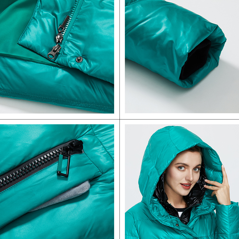 GASMAN Women's winter jacket hooded down parka Women's coat zipper warm outwear Female fashion thick puffer jacket 072 201125