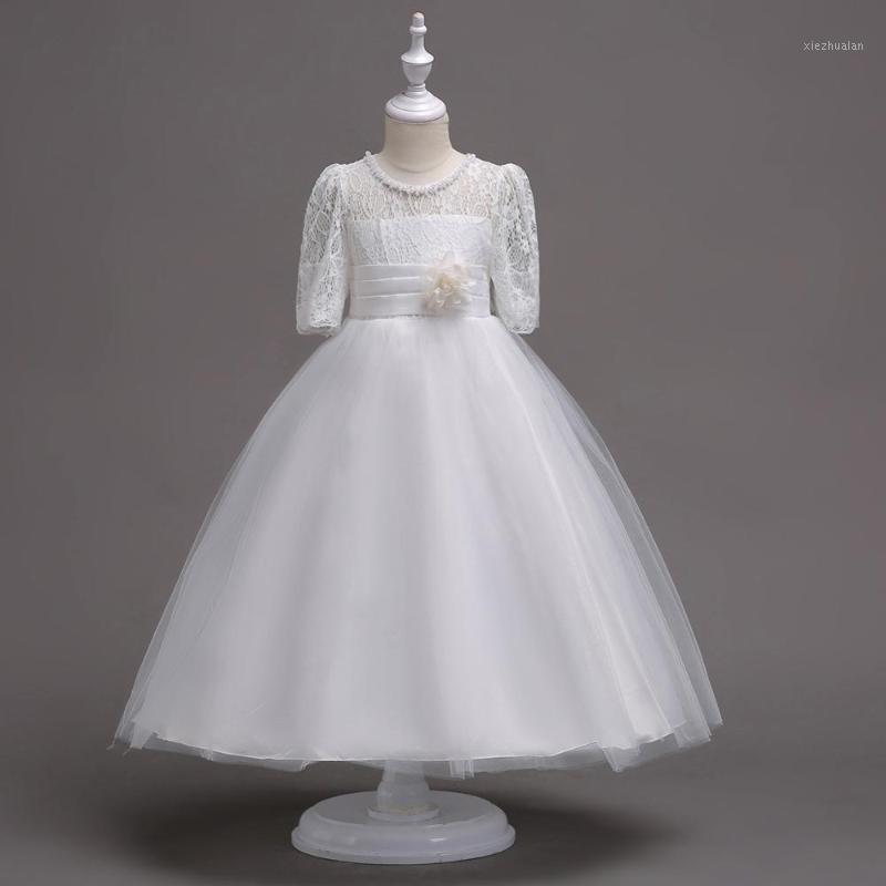 Elegant White Flower Girl Dress For First Holy Communion Party Wear Lace Sleeves Little Girls Gown With Bow robe soiree fille 601, Champagne
Elegant White Flower Girl Dress For First Holy Communion Party Wear Lace Sleeves Little Girls Gown With Bow robe soiree fille 601, Champagne