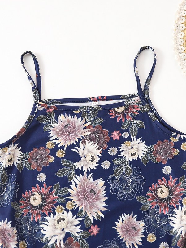 Girls Floral Print Cami Dress SHE08