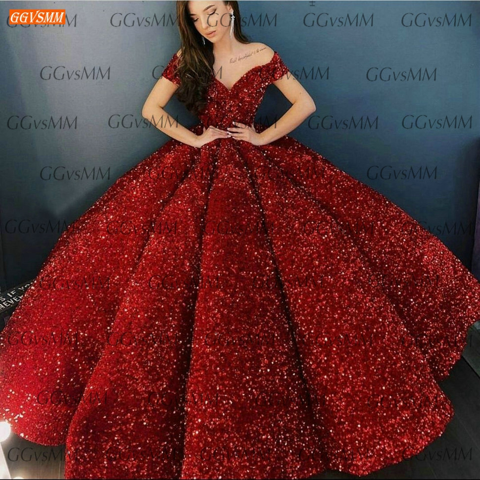 Glitter Red Evening Gowns 2021 Pageant Off Shoulder Sequined Lace Up Ball Gown robe de soiree Long Custom Made Gala Formal Dress LJ201224, Gray
Glitter Red Evening Gowns 2021 Pageant Off Shoulder Sequined Lace Up Ball Gown robe de soiree Long Custom Made Gala Formal Dress LJ201224, Gray