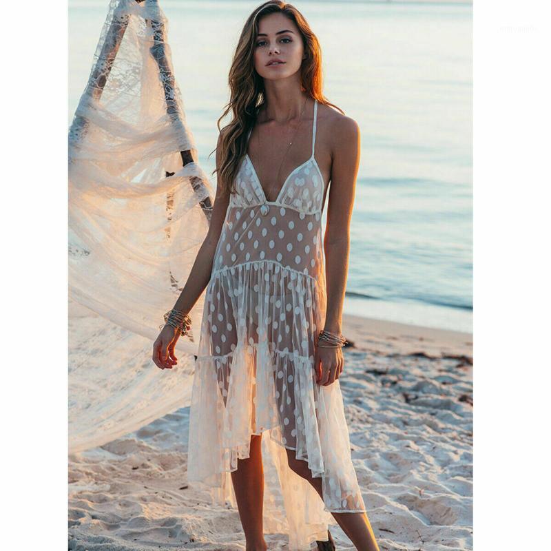 Women Summer Sexy Bikini Cover Up Polka Dot Lace Hollow Out Swimwear Mesh Sheer Beach Maxi Wrap V-neck Beachwear Dresses1
Women Summer Sexy Bikini Cover Up Polka Dot Lace Hollow Out Swimwear Mesh Sheer Beach Maxi Wrap V-neck Beachwear Dresses1
