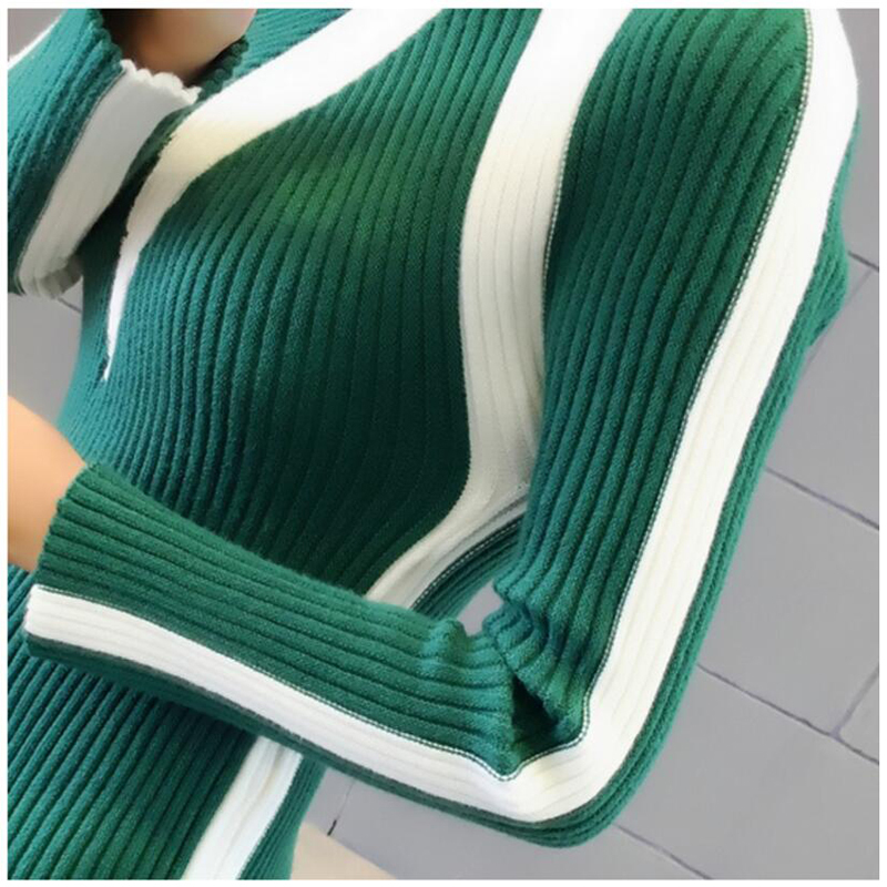 Women's Sweater Winter Fashion Jumpers Korean Hit Color Pullovers Knitting Pullovers Thick Christmas Sweaters Pull Femme 201023