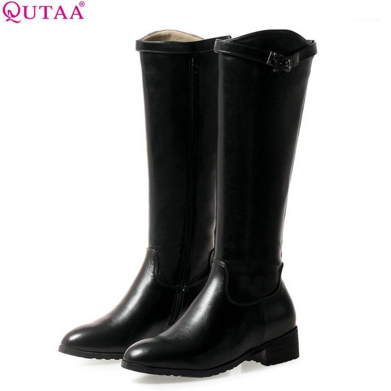 QUTAA 2020 Women Knee High Boots Fashion Women Shoes Platform All Match Zipper Round Toe Winter Shoes Boots Big Size 34-431, Black
QUTAA 2020 Women Knee High Boots Fashion Women Shoes Platform All Match Zipper Round Toe Winter Shoes Boots Big Size 34-431, Black