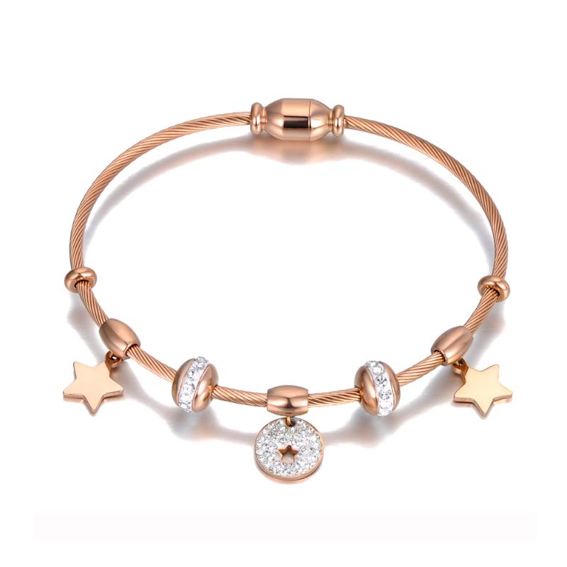 Trendy Clay CZ Crystal Star Charm Bracelets Bangle For Women Stainless Steel Bohemia Beach Link Chain Bracelet B20020
Trendy Clay CZ Crystal Star Charm Bracelets Bangle For Women Stainless Steel Bohemia Beach Link Chain Bracelet B20020